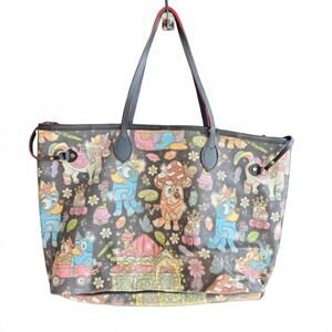 NEW AIER WHOLESALE women's bluey cottage neverfull bag with zip wallet in multi